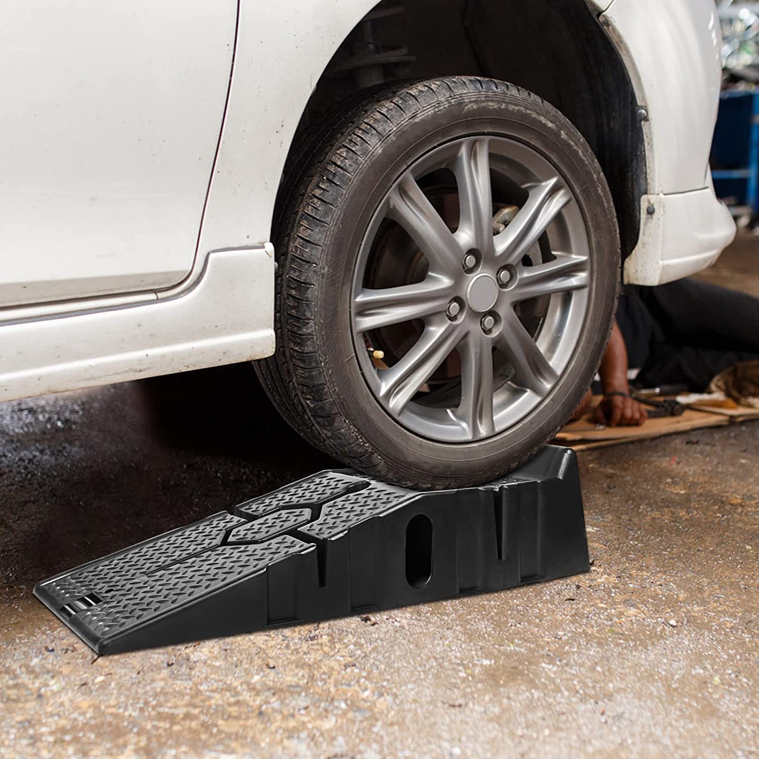 Par de Rampas de plastico para levantar coche, capacidad 2.5 toneladas (2500kg)