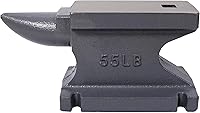 FUCIHOMA 55LB Cast Iron Blacksmith Anvil - 8.5x4" Polished Work Surface, Hardy Hole & Round Horn for Professional Metalworking