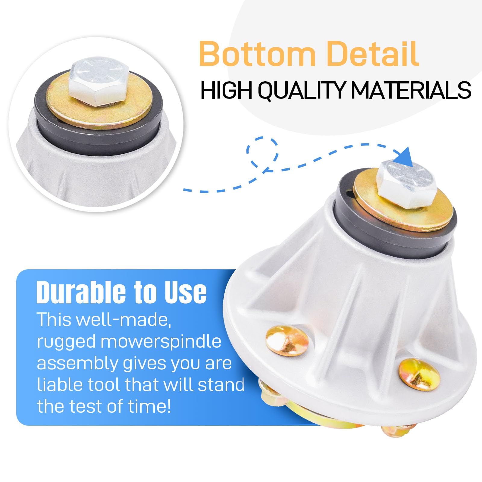 51510000, 61543800 - Conjunto de husillo para cortacésped de cubierta de 40, 42, 44, 48, 50 pulgadas, compatible con Ariens Gr avely WAW1334, WAW1034, Zoom 2048, Zoom 2048, Zoom 2048, Zoom 22