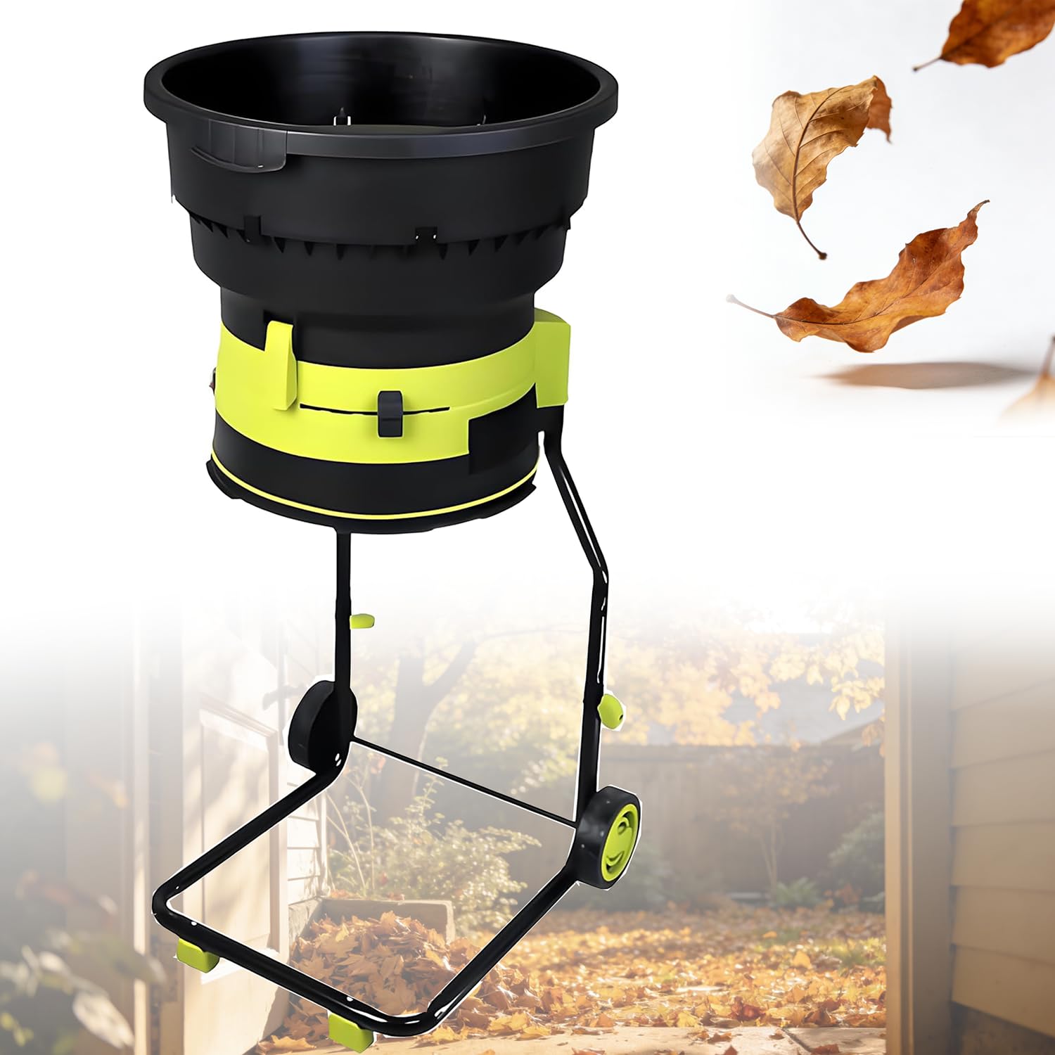 Herramienta de limpieza de jardín para hojas secas con cable largo