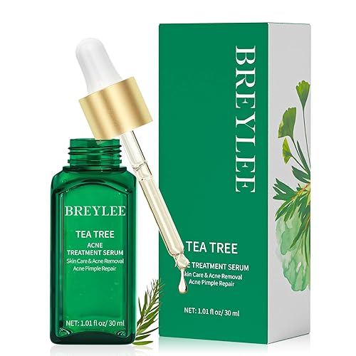 Miniatura 1 de BREYLEE - Suero de aceite de árbol de té tratamiento para el acné para el cuidado de la piel sensible a la cara propensa removedor de cicatrices de