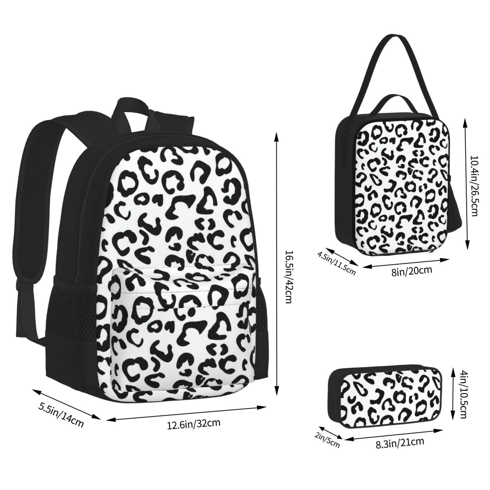 Zaino, borsa portapranzo, astuccio, set da 3 pezzi, per lavoro e