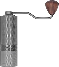 Moedor de café manual bestalice, moedor de café manual, moedor de café portátil com manivela de aço inoxidável, rebarba cônica de cerâmica para casa, escritório ou viagem(Cinza)