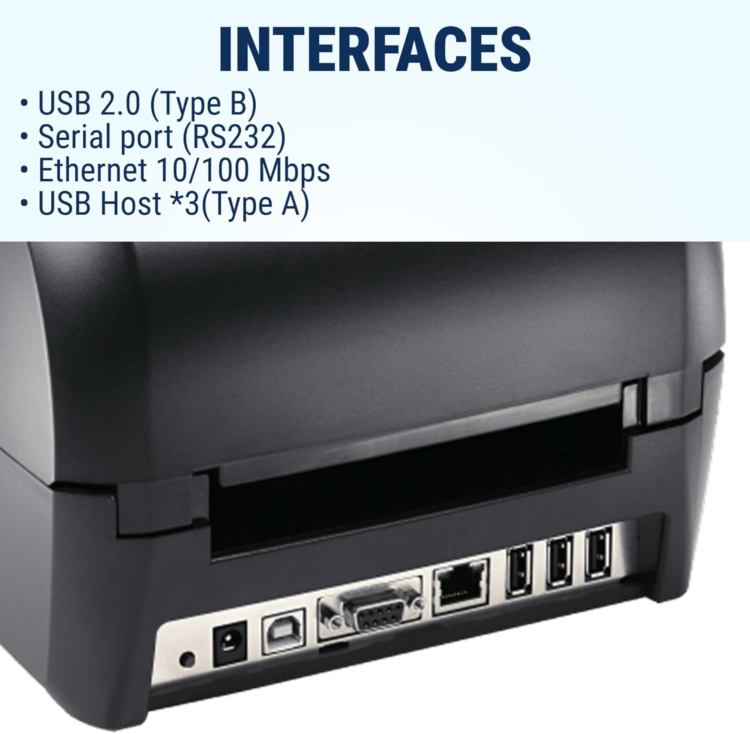 McAuley Labels GoDEX RT700i+ 4” Thermal Transfer Label Printer – 203 DPI Barcode Printer with Color Display – Fast, Reliable Output