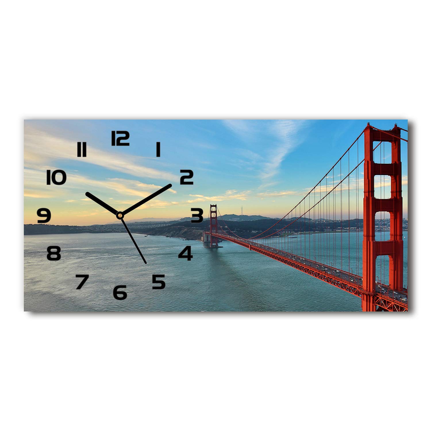 Horloge en verre salon au format 60x30 cm idéal pour sublimer une déco moderne