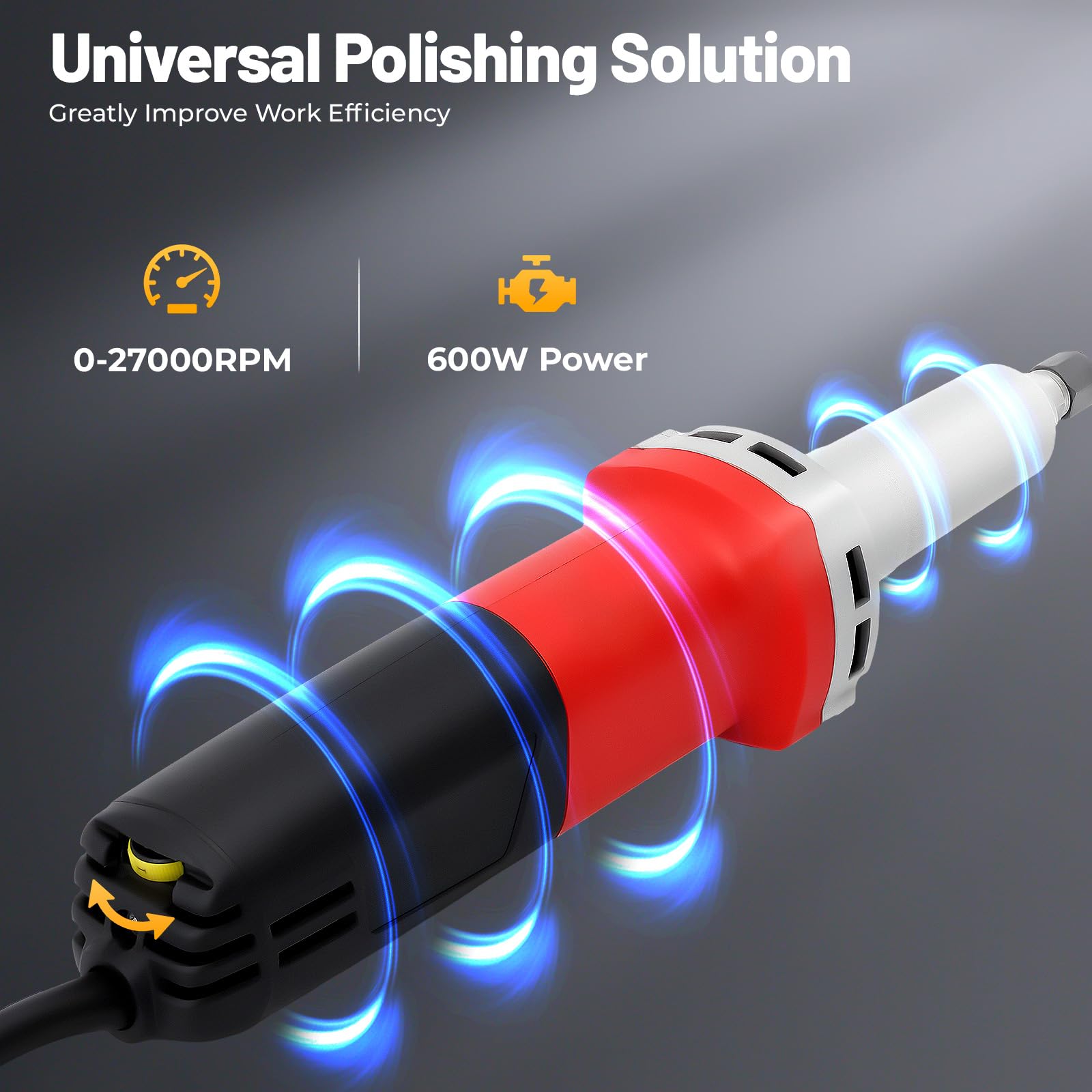 750 W Mini Smerigliatrice diritta, elettrica Levigatrice a collo Ø6 mm, 27000 giri/min
