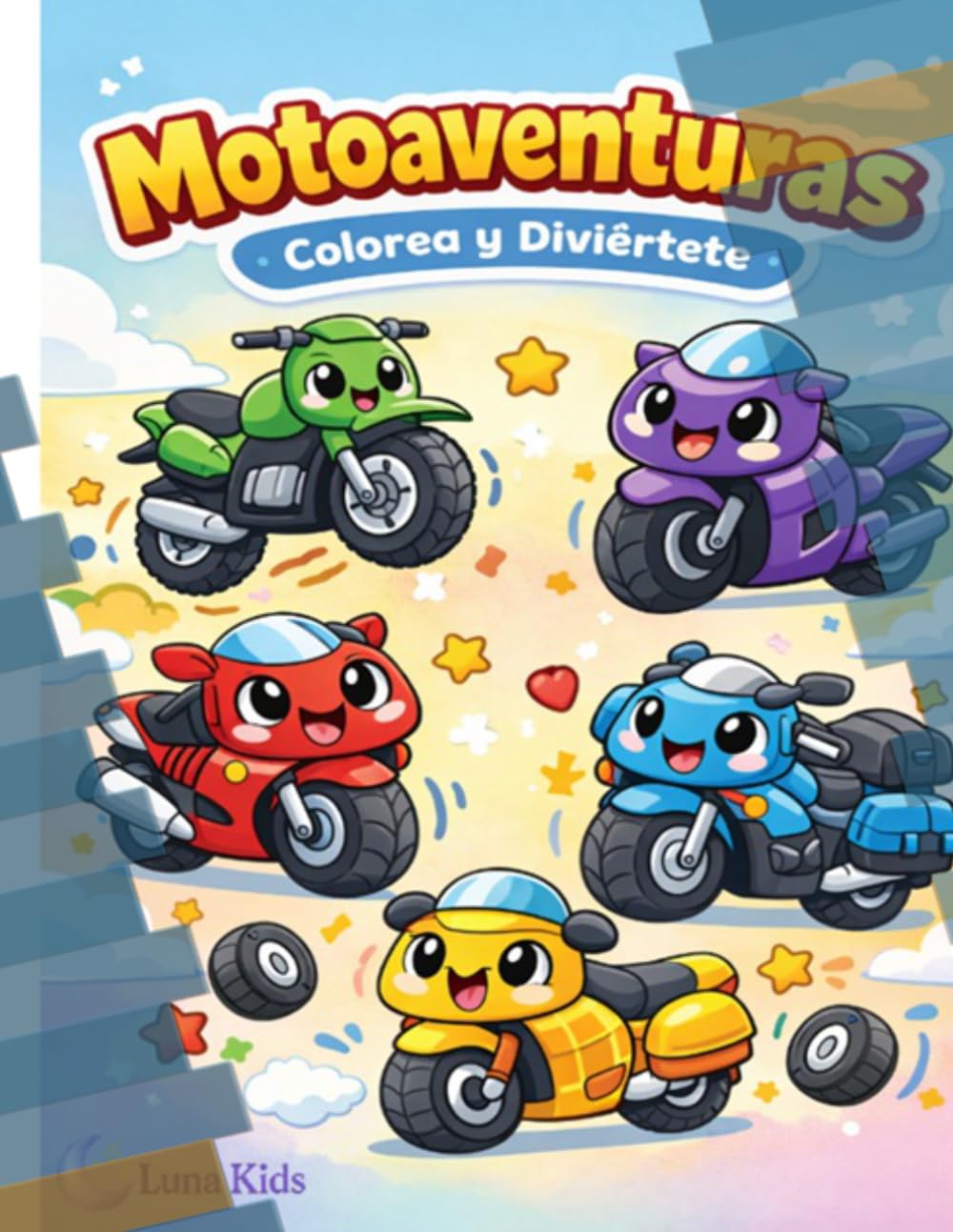 Motoaventuras: Colorea y Diviértete.: Libro para colorear con motos adorables para niños.