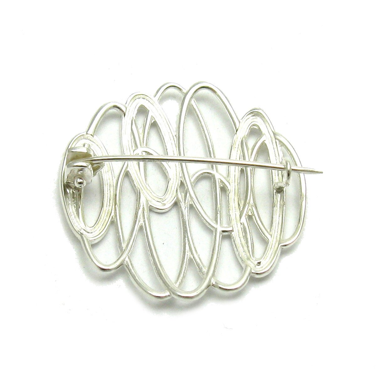 Sterling silber brosche ellipsen massiv 925 Empress
