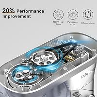 DOBBOR 9,5L Robotgép 1500W - 7 Sebességes Konyhai Mixer Dagasztó Funkcióval, Habverővel és Fröccsenésgátlóval, Csendes Bolygómozgású Keverőr 4