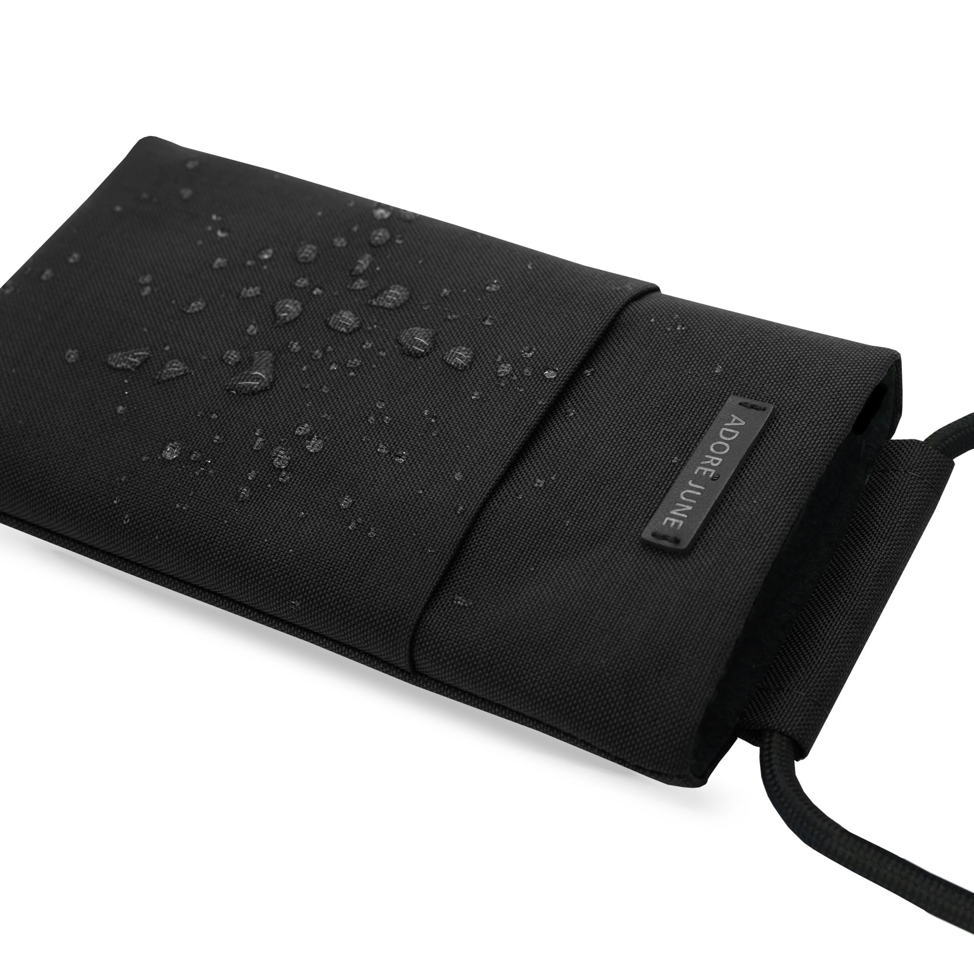 Adore June Move Handy Umhängetasche Crossbody 6,7-7,0 Zoll Schwarz | Kompatibel mit iPhone 17 Pro Max, iPhone 16 Pro Max, Galaxy S26 Ultra / S25 Ultra - verstellbares Band, gefertigt in Europa