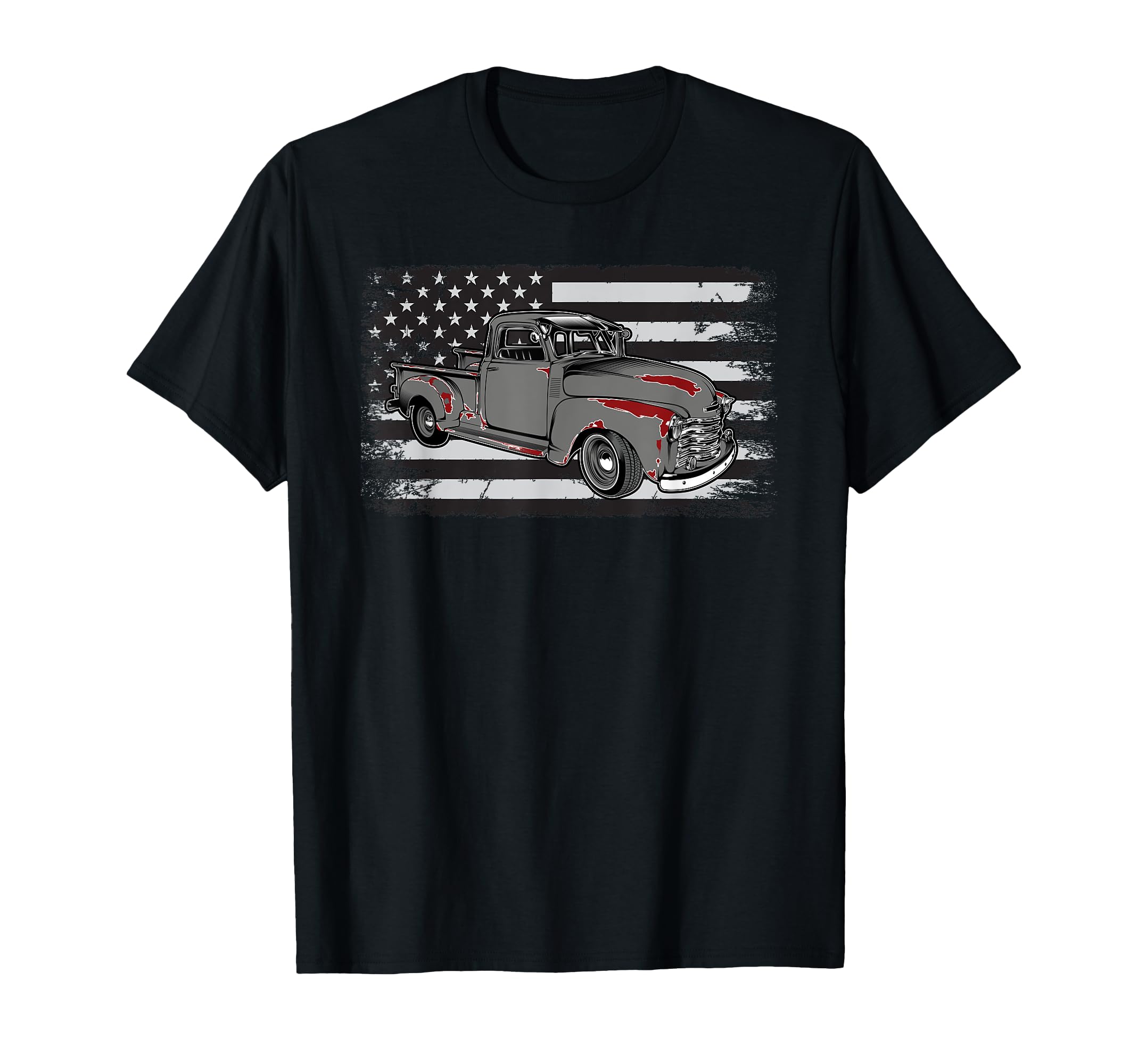 Amazon | アメリカ国旗のクラシックアメリカンピックアップトラック T