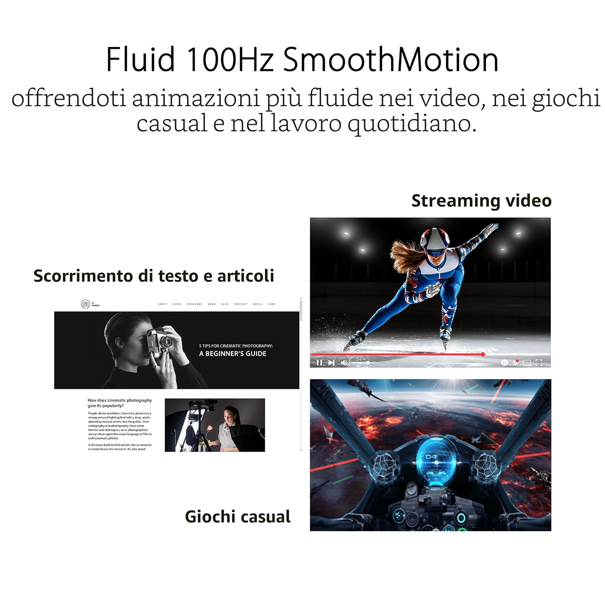 ASUS VA24DQFR Monitor Eye Care da 24” pollici (23,8), IPS Full HD, Frameless, 100Hz, Adaptive-Sync, Tempo di Risposta 1ms, HDMI, DisplayPort, VGA, Tecnologia Anti-sfarfallio e Filtro Luci Blu, Nero