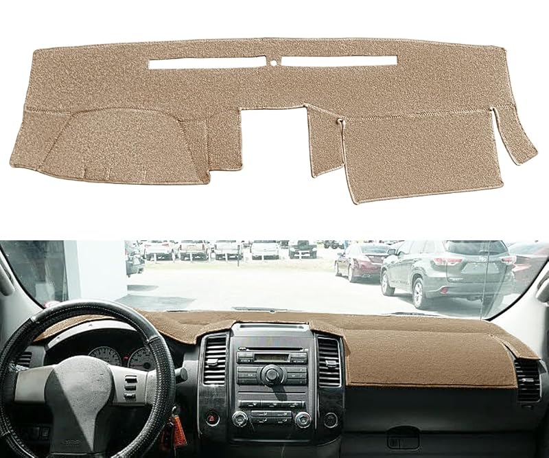Capa para painel sob medida Nissan Frontier 2005–2021 e Xterra 2005–2015 bege Y66 da Yiz