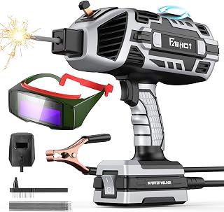 Faiuot FA202S 110V Portable Handheld ARC Welder with Auto Darkening Goggles - IGBT Inverter Stick Welder, 20-120A for 3/32-1/8 Rods, DIY Pro Repair (Grey)