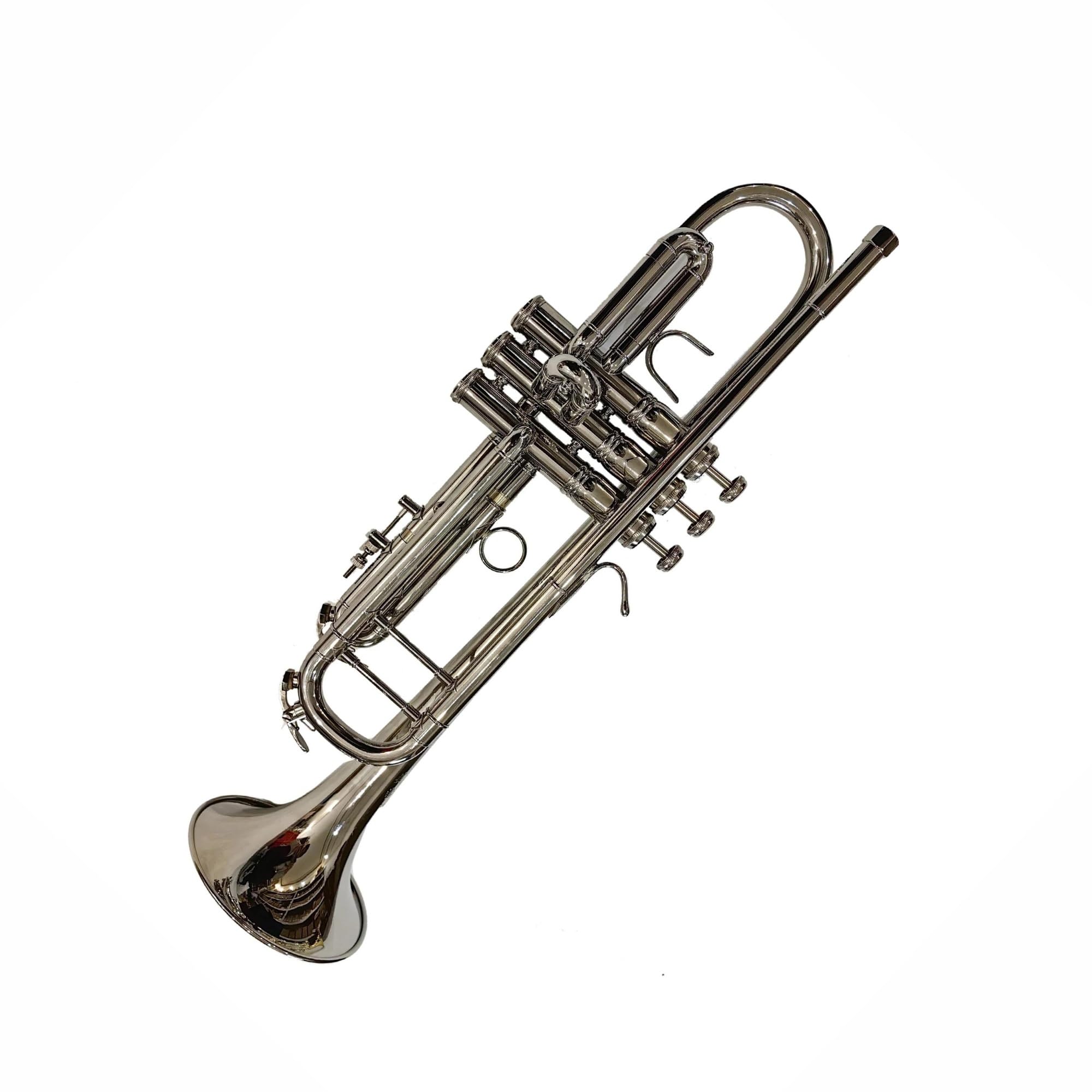 Standard Trompeten BB-Trompete Blechblasinstrument Trompete Mit Gigbag Professionelle Standard-Trompete Für Anfänger(Nickel)