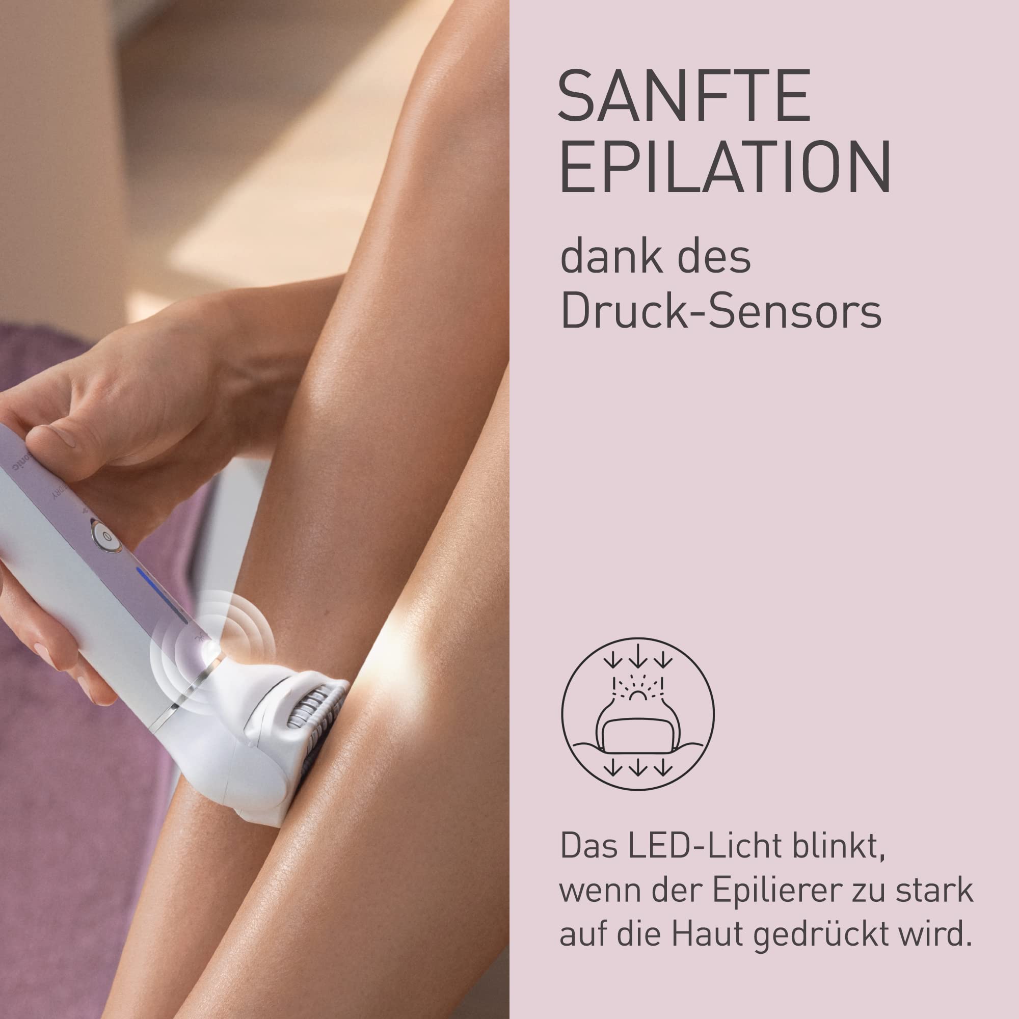 Panasonic ES-EY30 Nass/Trockenepilierer Damen, Dual Disc 60 Pinzetten, 90° schwenkbarer Kopf, kabellos Haarentferner