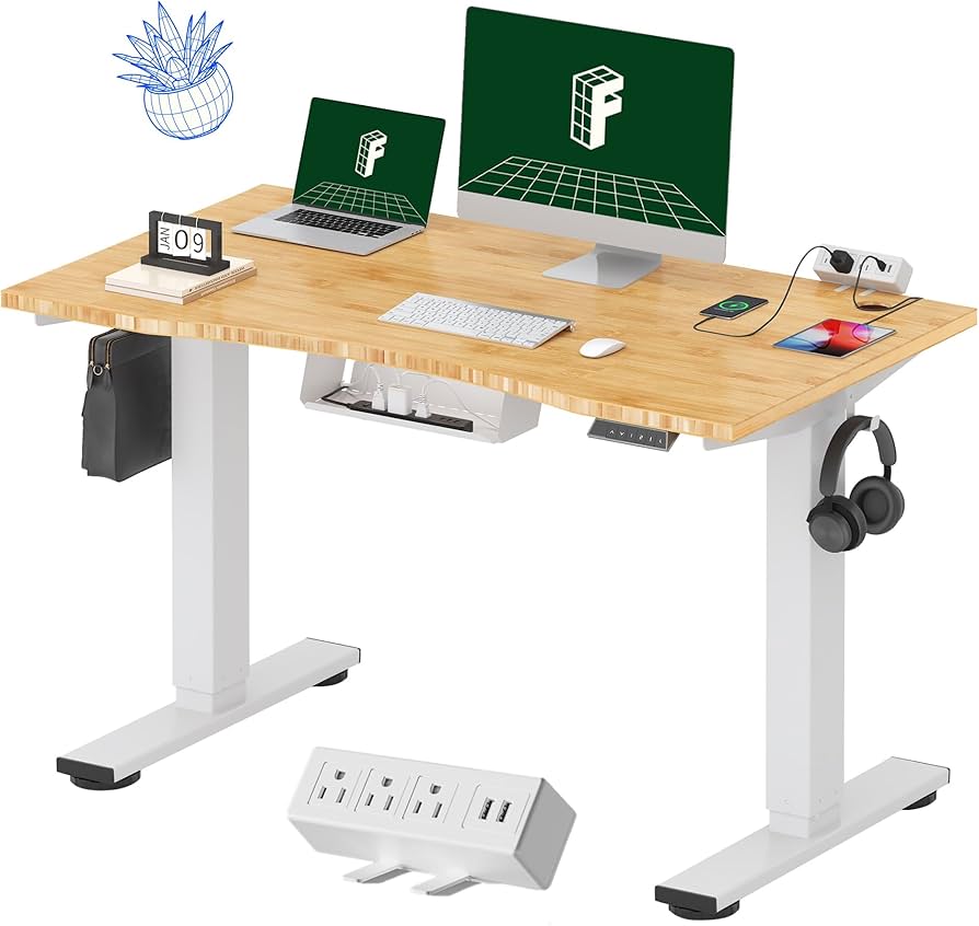 Amazon.com: FLEXISPOT EN2 Whole-Piece Bamboo Standing Desk with