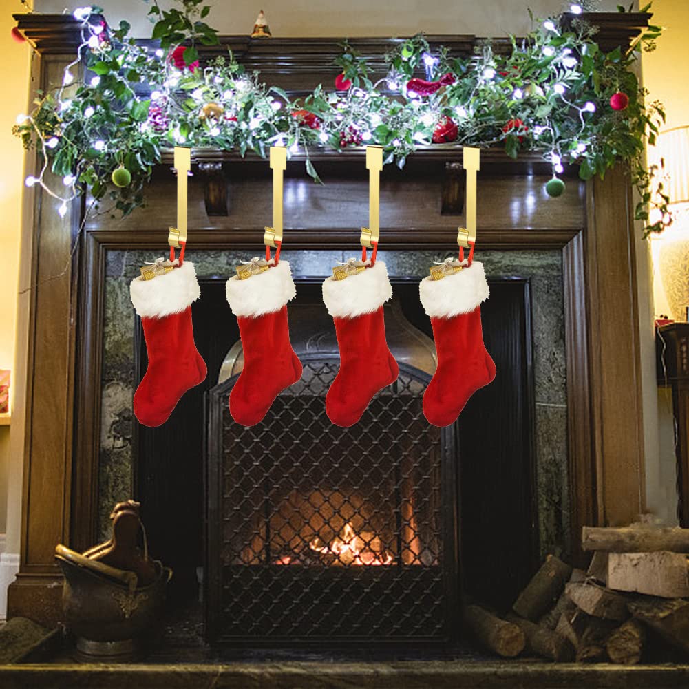 4 Stück Weihnachtsstrumpf Halter - Metall Haken Für Kamin & Fensterbank Ohne Bohren
