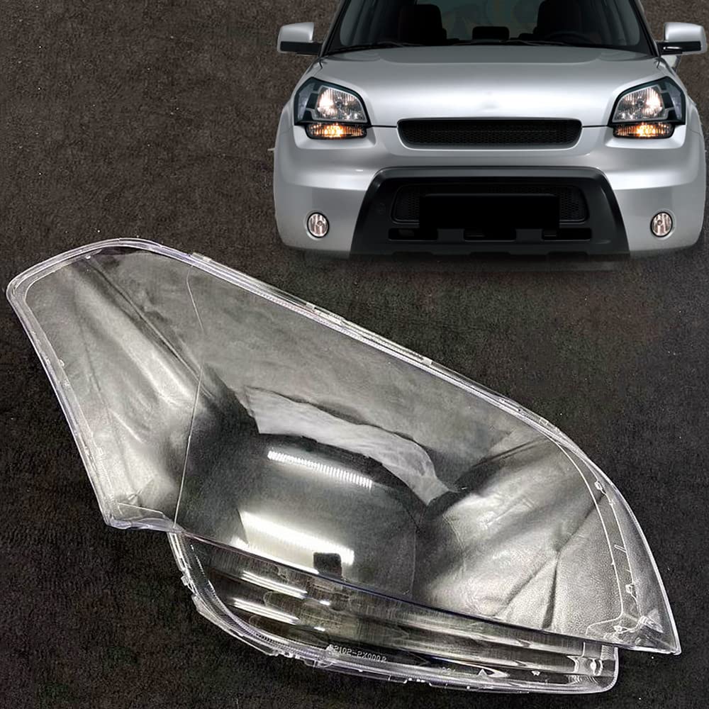 Lente dei Fari per Soul 2010 2011 2012 2013, Faro per Auto Sinistra Destra Sostituzione Cover, 1 Pz,Right-1-pcs
