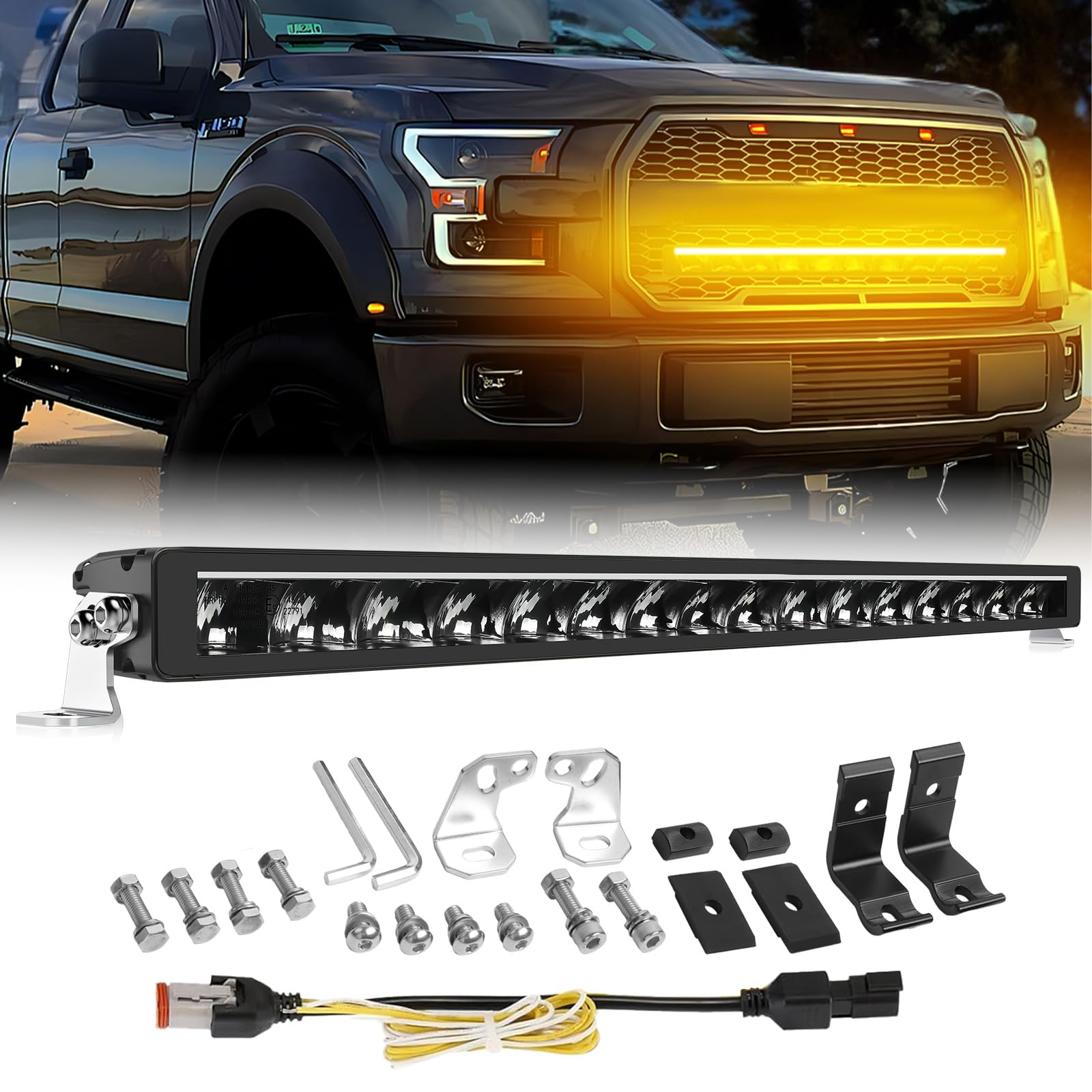 Amazon.co.jp: BraveWAY LED ライトバー シングル 32 インチ