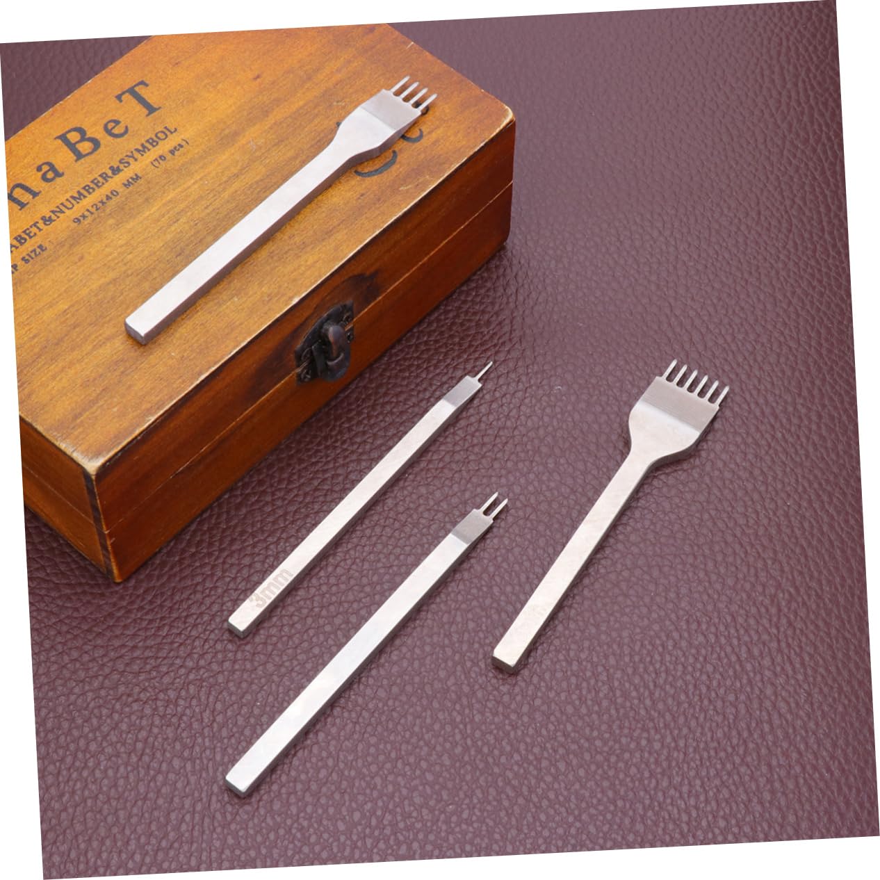 4pcs DIY Leather Craft Tool High Grade Steel Punch for Watch Band Leatherworking Punching Tool