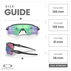 OAKLEY Radar Ev Path OO9208 9208A1 38MM Steel/Prizm Road Jake Shield Sunglasses For Men+ Bundle Accessory Leash Kit, Microfiber Pouch