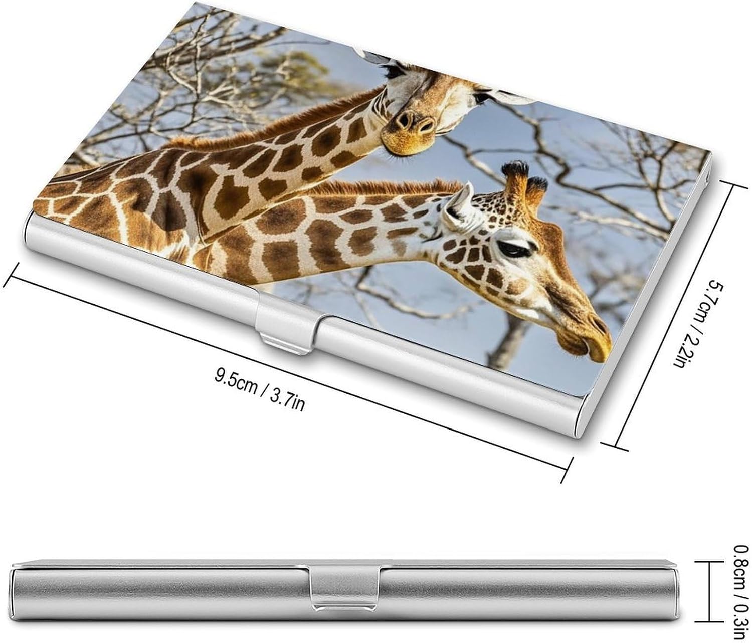 Giraffe Business Card Holder for Men Women