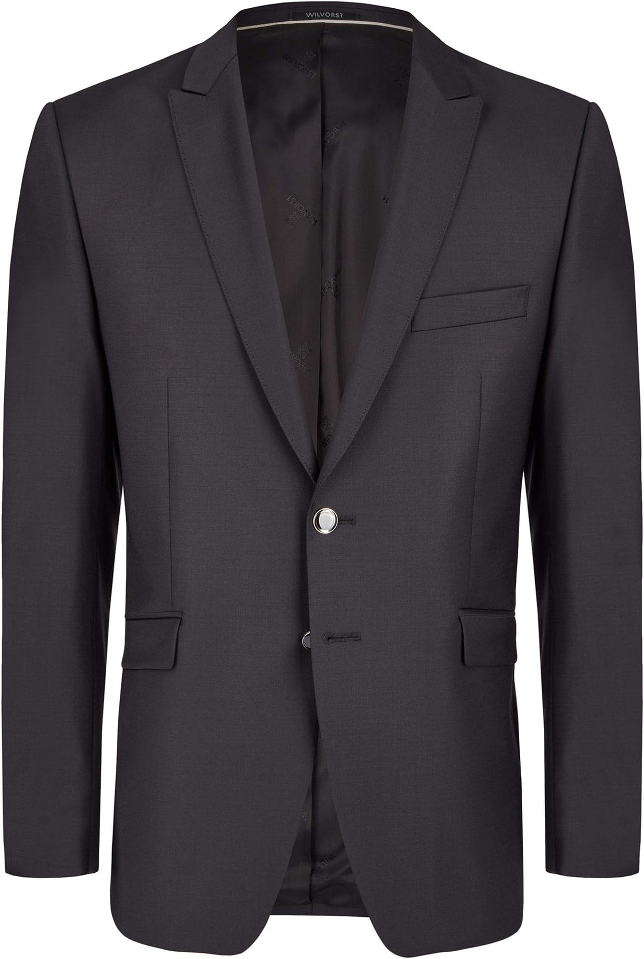 Wilvorst Men's Plain Wedding Suit - black - 48