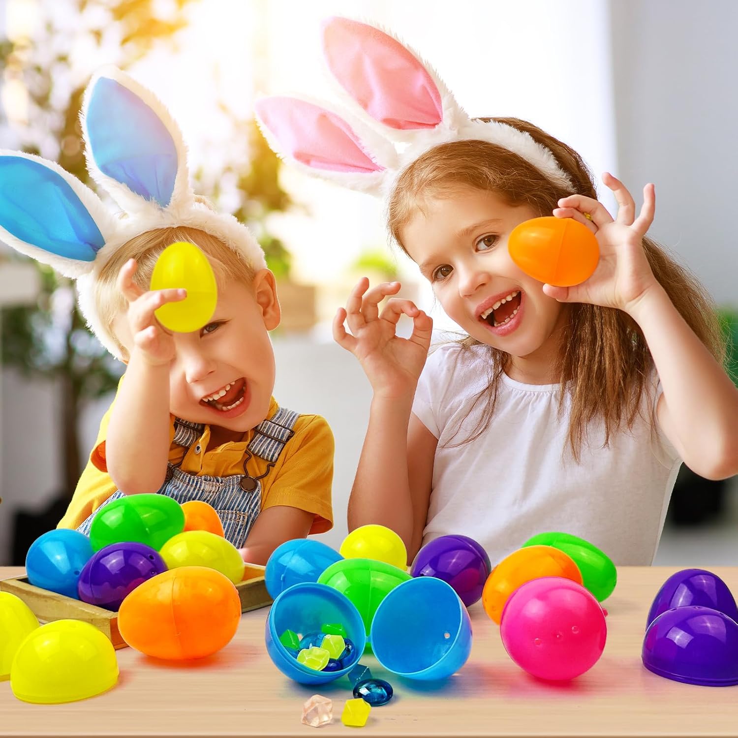 2000 Pcs Plastic Easter Eggs,2.35" Bright Colors Easter Eggs for Easter Hunt, Easter Theme Party Decoration, Basket Stuffers Fillers