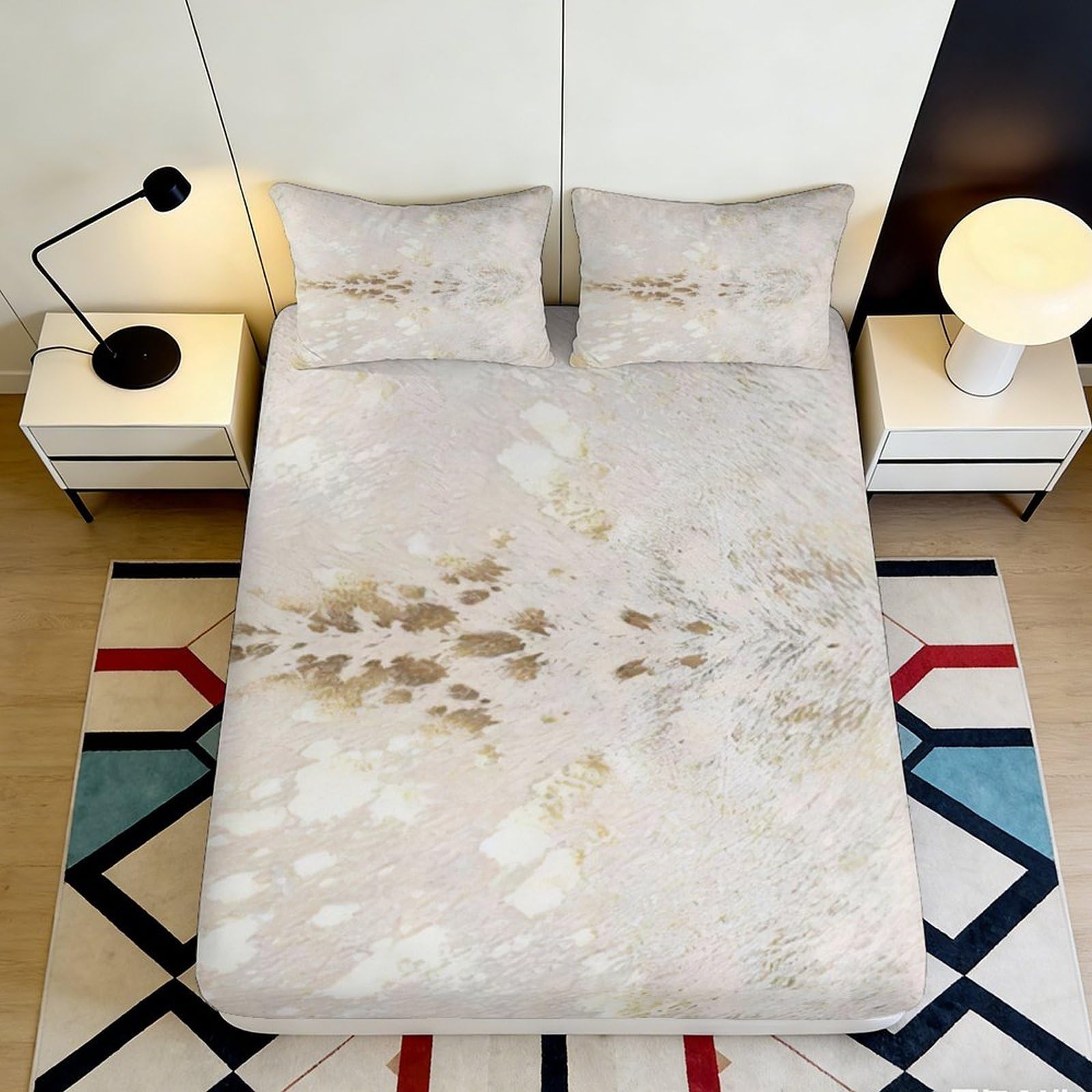 3D Printed World Map Fitted Sheet Microfiber Deep Pocket Non-Slip Adventure Mattress Fitted Cover Bedroom Bedding 180x200x25cm