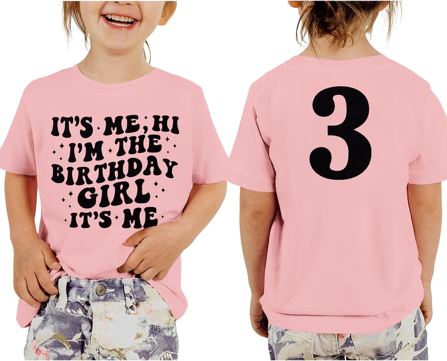 It’s Me I’m The Birthday Girl Shirts Kids Toddler Baby Girls Birthday Tees T-Shirt Party Outfits Tops 1-12 Years