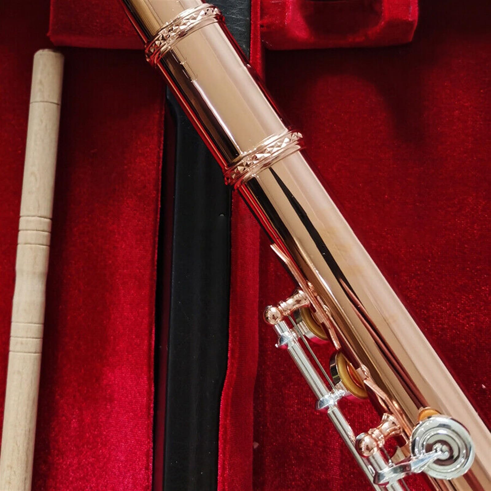 Amazon.co.jp: ローズゴールドメッキフルート 17 穴オープンホール