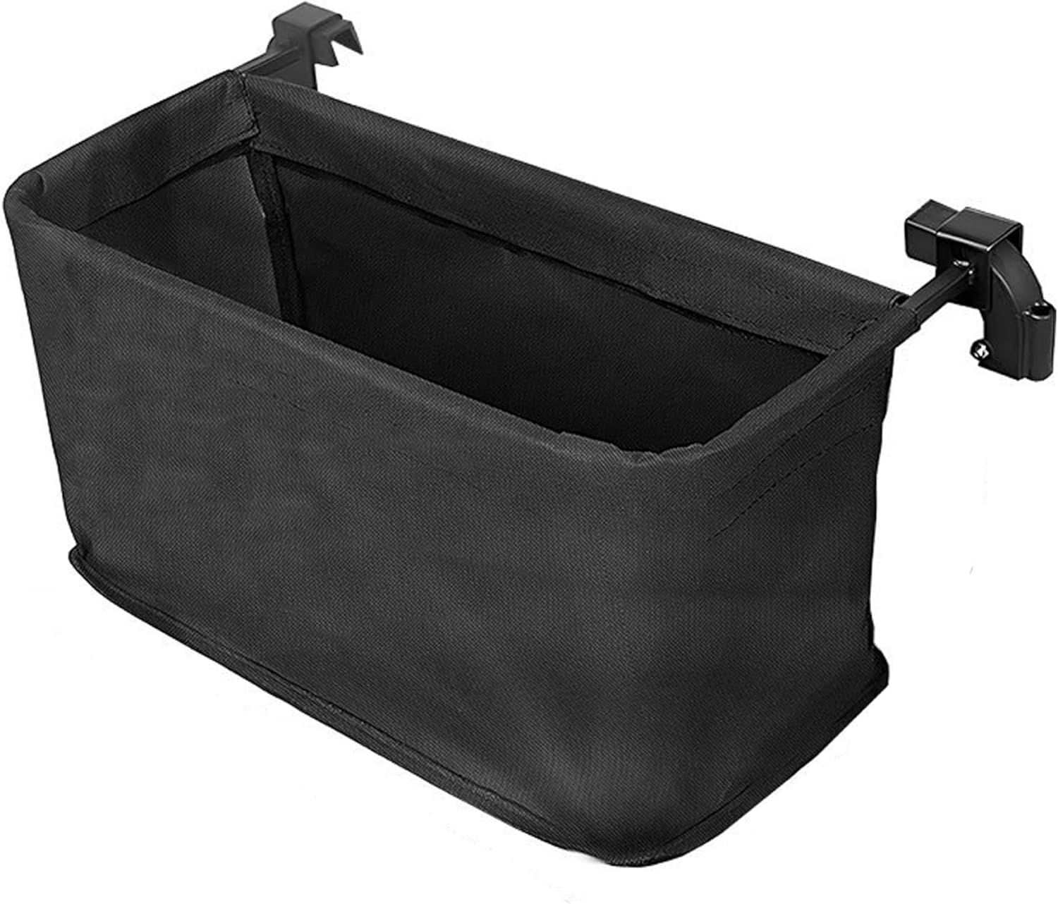 Wagon Tail Storage Bag 17.7x7.9x7.9 in Tear-Resistant Cart Tail Pocket with Hooks Portable Black Outdoor Cloth Storage Bag for Stroller Wagon Attachment Accessories Stroller Acces
