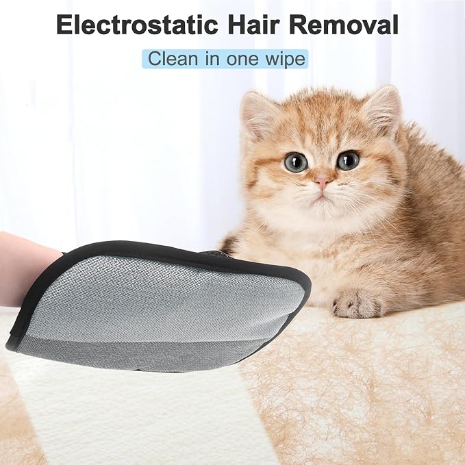 Guante electrostático reutilizable para eliminar pelos de mascotas miniatura 4