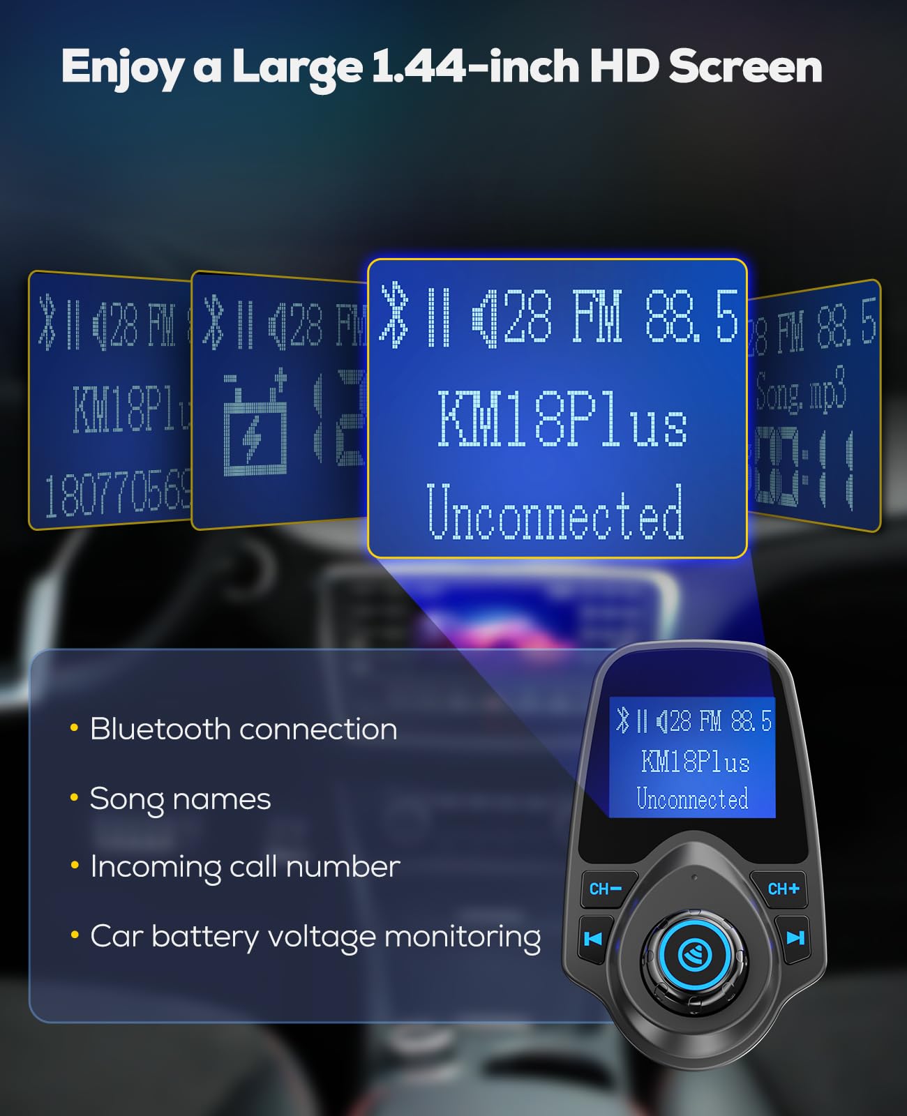 Amazon.com: Nulaxy Bluetooth FM Transmitter for Car, Supports