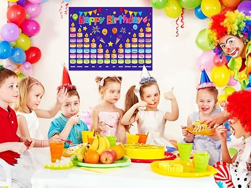 Miniatura 3 de WhatSign Póster de feliz cumpleaños para decoración de aula, calendario de cumpleaños, póster para regreso a clases, tablero de anuncios,