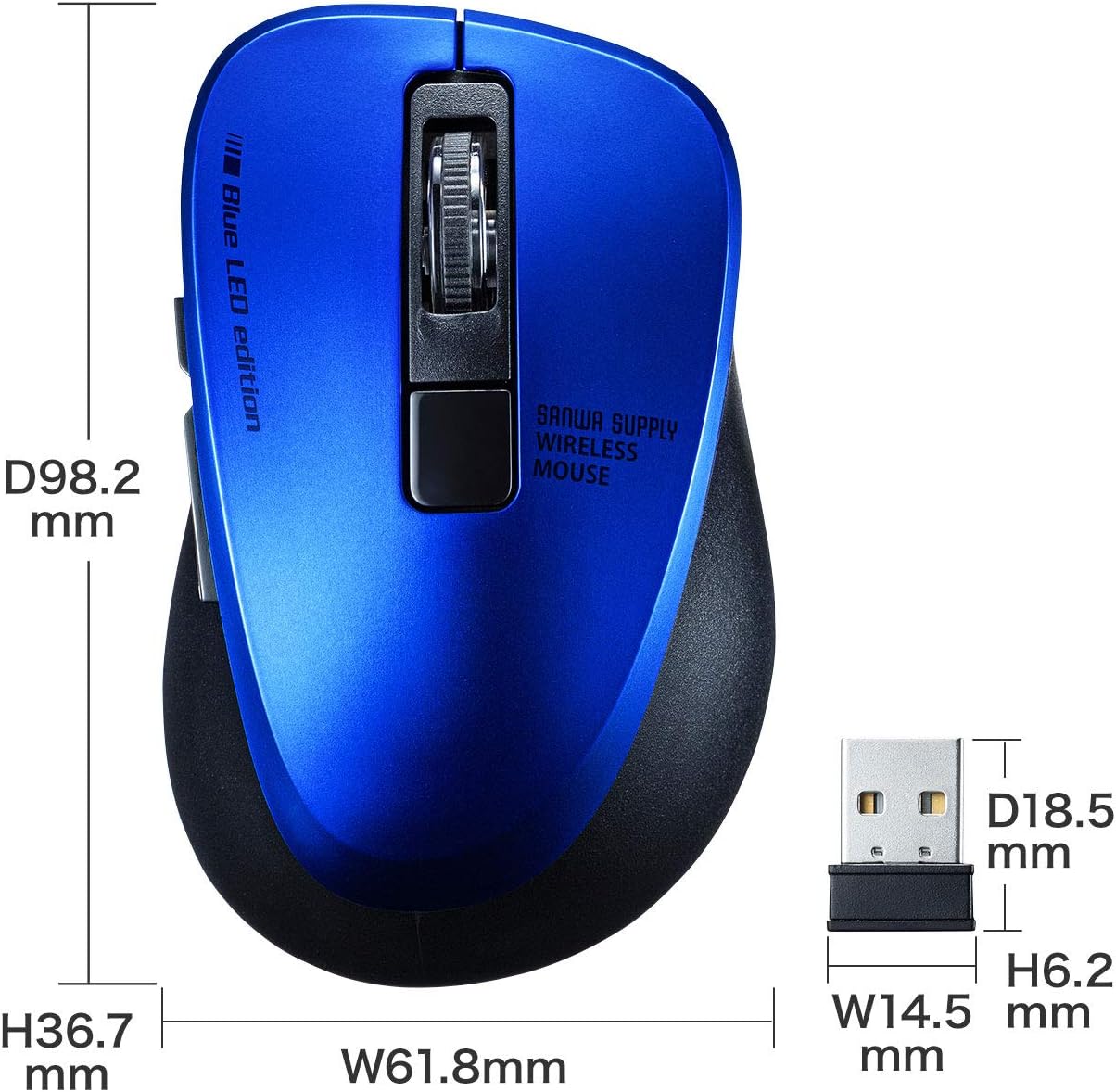 高級品 ワイヤレスブルーｌｅｄマウス サンワサプライ Ma Wbl113bl マウス トラックボール