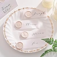 Vista 7 de UNIQOOO Calcomanías de Sello de Cera - Calcomanías de Sello de Sobre de Invitación de Boda de Romero, 100 Piezas de Calcomanías Autoadhesivas