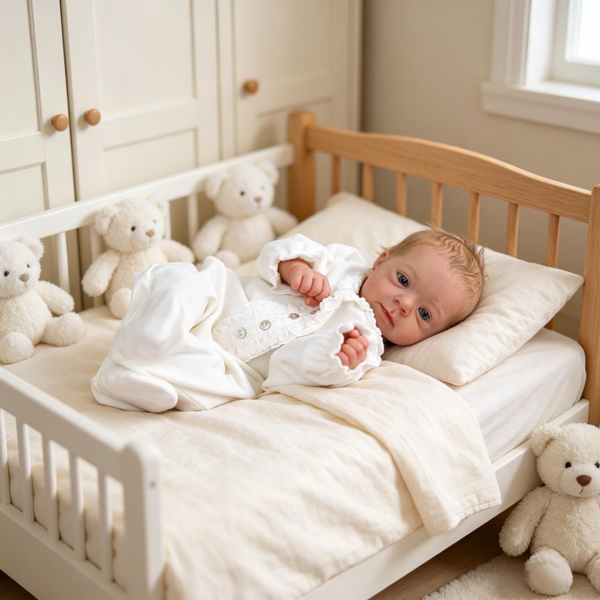 Life Like Reborn Baby Dolls silikonowe na całe ciało, 45 cm, realistyczne lalki dla niemowląt, chłopiec, prawdziwe życie, noworodek, lalka, która wygląda na prawdziwie miękki, winylowy