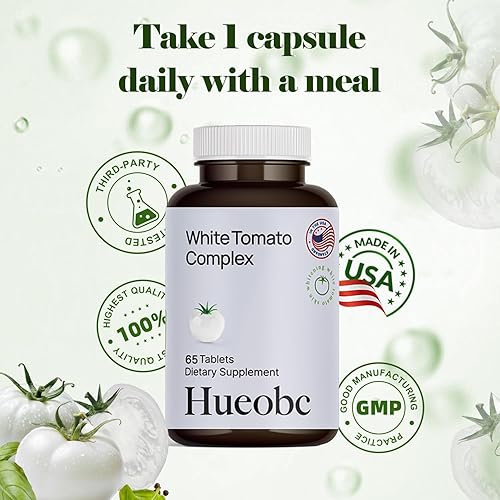 Miniatura 6 de White Tomato Complex - Suplemento antioxidante 13 en 1 con vitaminas C y E, péptidos de colágeno, apoya el brillo de la piel, antienvejecimiento,
