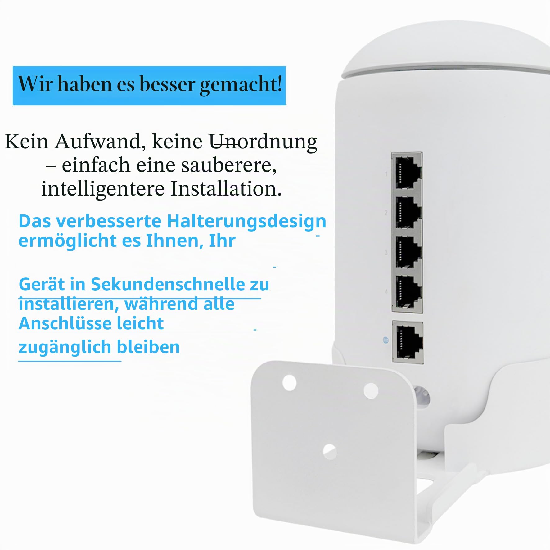Ubiquiti UniFi Dream Router-Wandhalterung, funktioniert mit der neuen Unifi Dream 7 (UDR7) Halterung, stabile Metall-Wandhalterung, kompatibel mit Ubiquiti UniFi Dream Machine UDR7 (Clean-1PACK, Weiß)