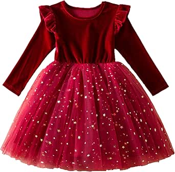Robe Fille Princesse En Tulle Et Velours Polaire - Chaud Pour Hiver Et Printemps - Taille 1 à 6 Ans - Fête, Anniversaire, Baptême