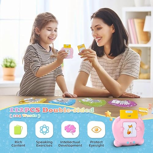 Miniatura 8 de Tarjetas didácticas parlantes, 224 palabras visuales, juguetes Montessori, juguetes de terapia del habla, juguetes sensoriales para autismo,