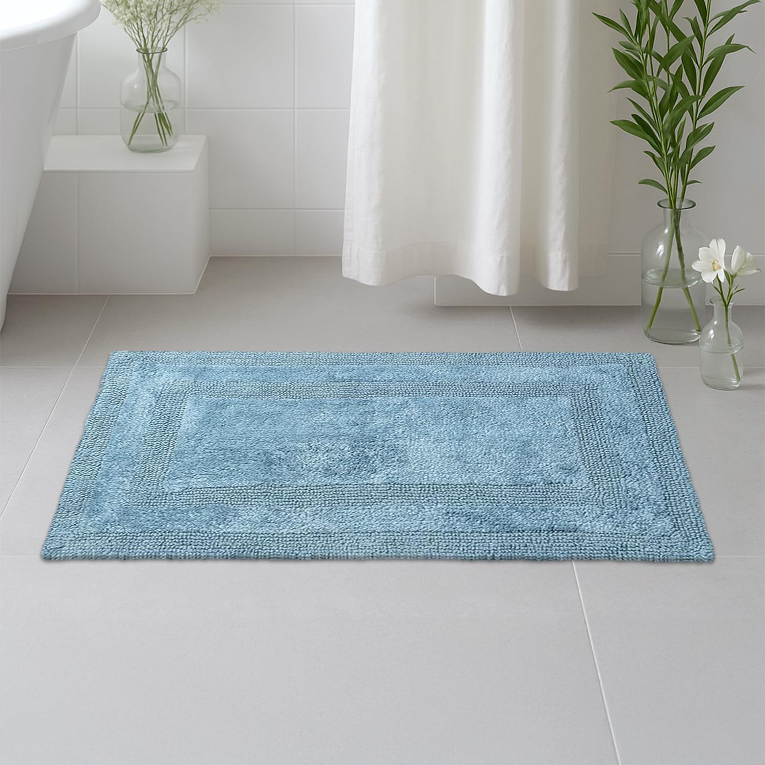 Premium Cotton Reversible Bath Mat - Earthy Fables -17