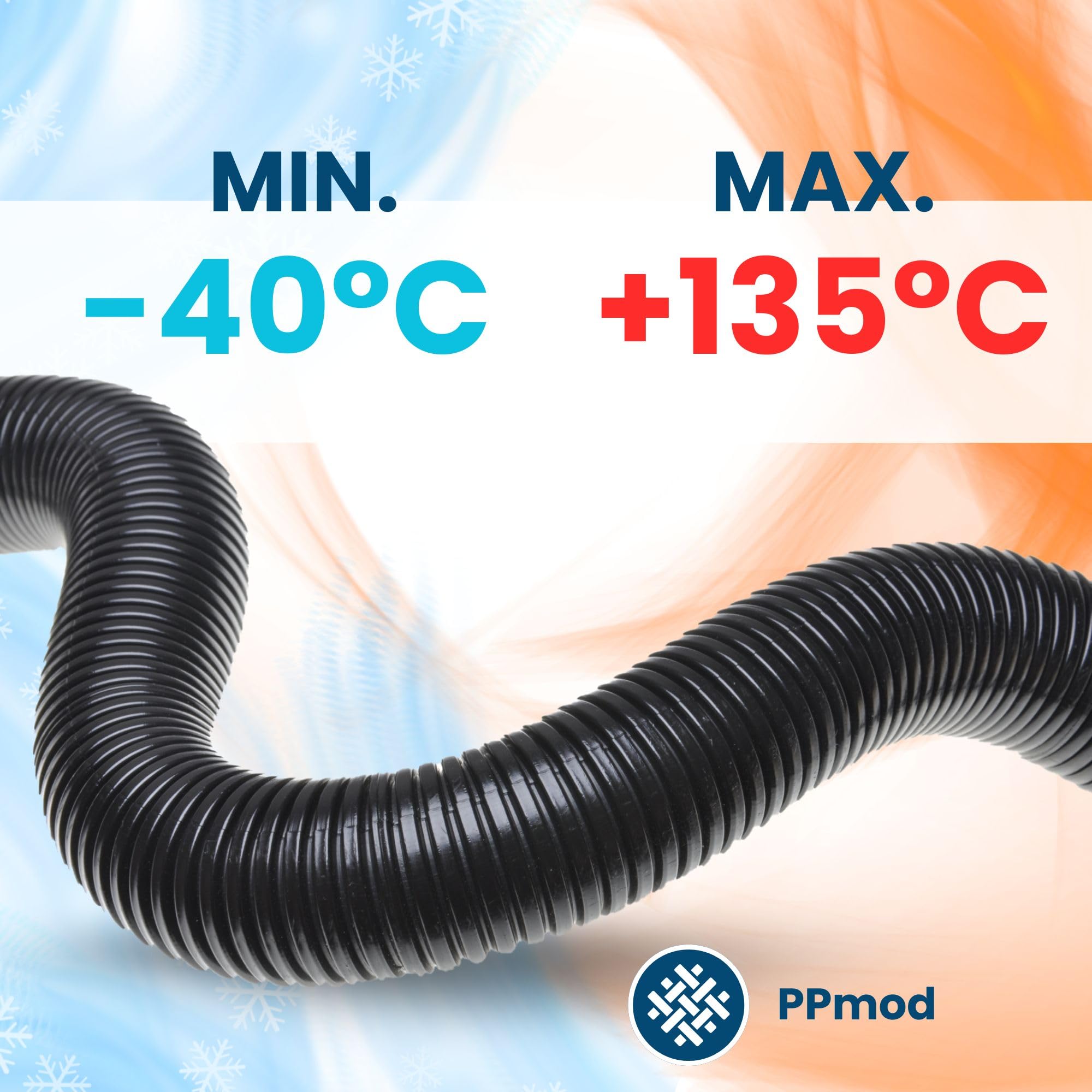 Kalitec Twin NW 23 - Tubo Corrugado Divisible 50 m, PP-UV 21,6 mm Negro | Protector de cables de dos piezas, resistente a rayos UV, apto para exterior, industria solar y automotriz, polipropileno