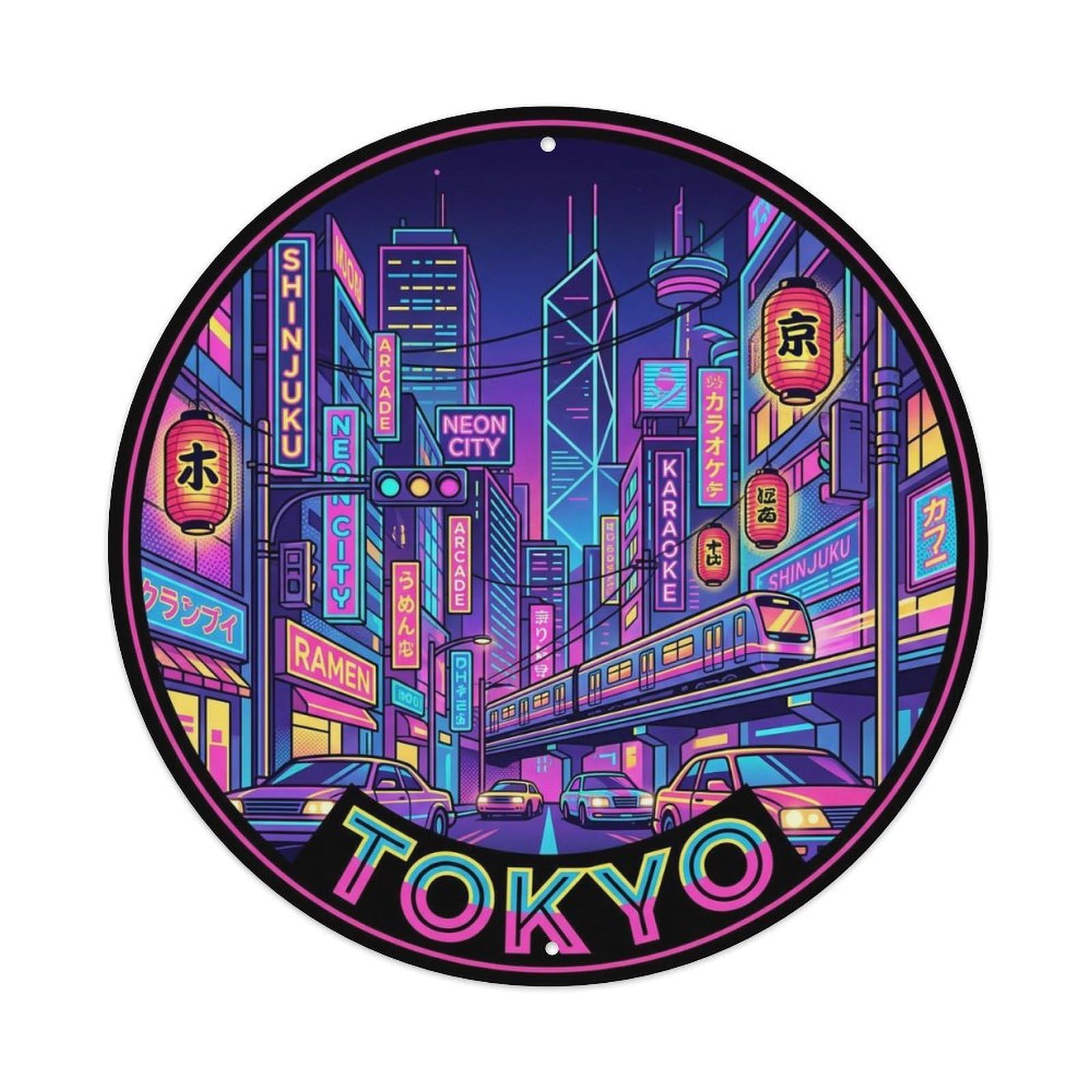 Vintage Travel Tokyo Japan Destination Vintage Metal Tin Sign Plaque Wall Decor for Cafe, Club Bar, Office, Garden Metal Poster 8x8Inch