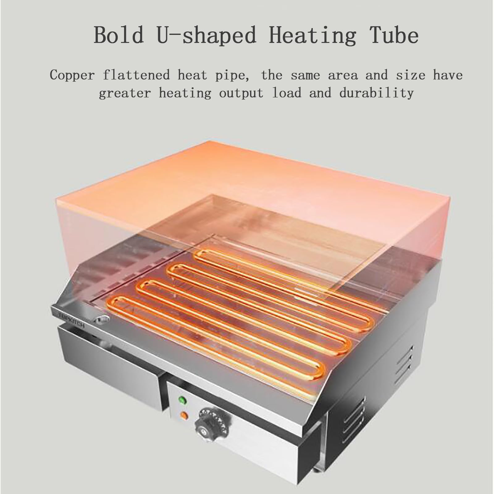 3000W Piastra Elettrica Professionale Griglia BBQ Grill in Acciaio Inox da Banco 3000 W 220-240 V Piastra Elettrica Commerciale Bar Liscio Superficie Grill Elettrico da Cucina