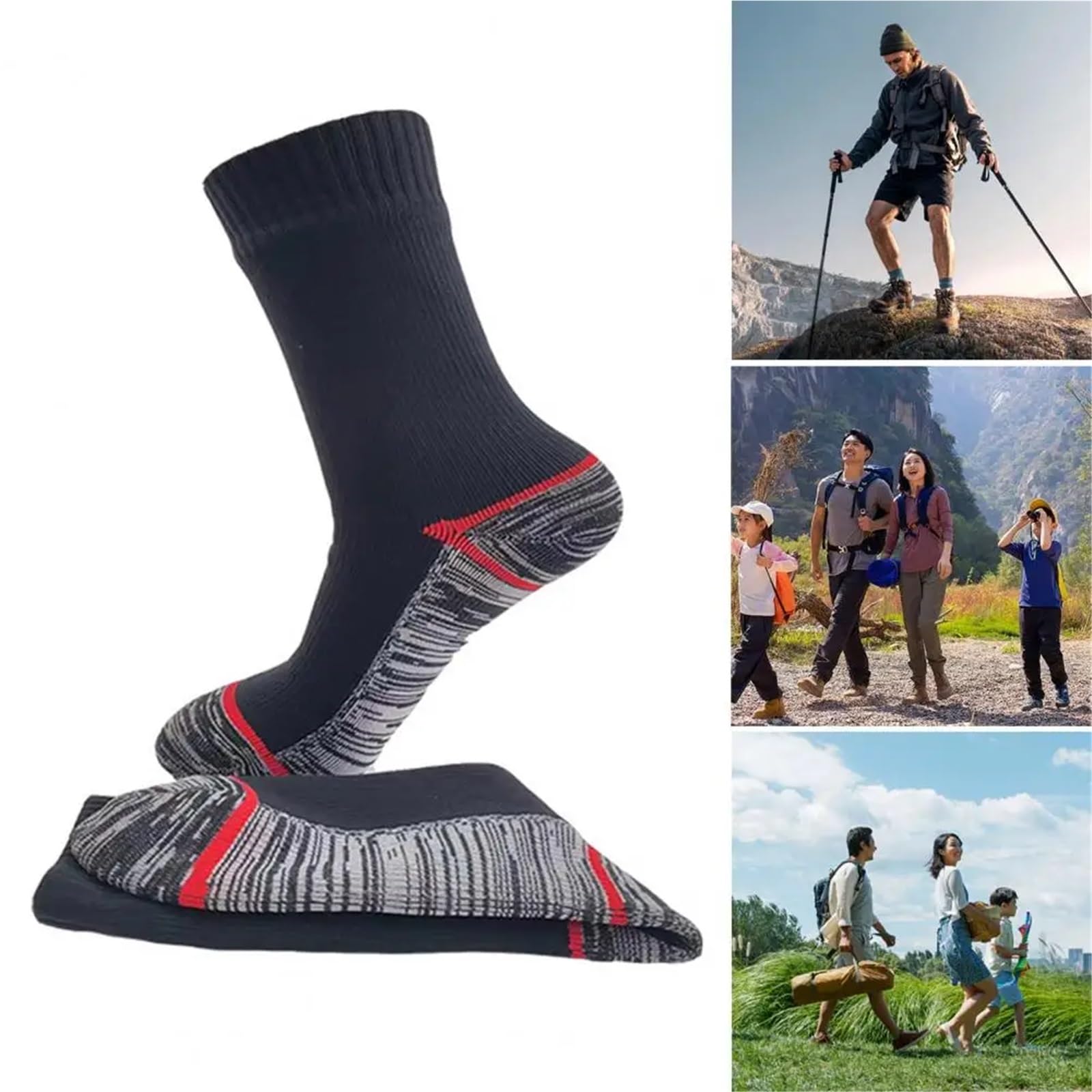 Camping Waterproof Socks Waterproof Compression Socks for Outdoor Activities Breathable Moisture-wicking for Men for Skiing Per Uomo