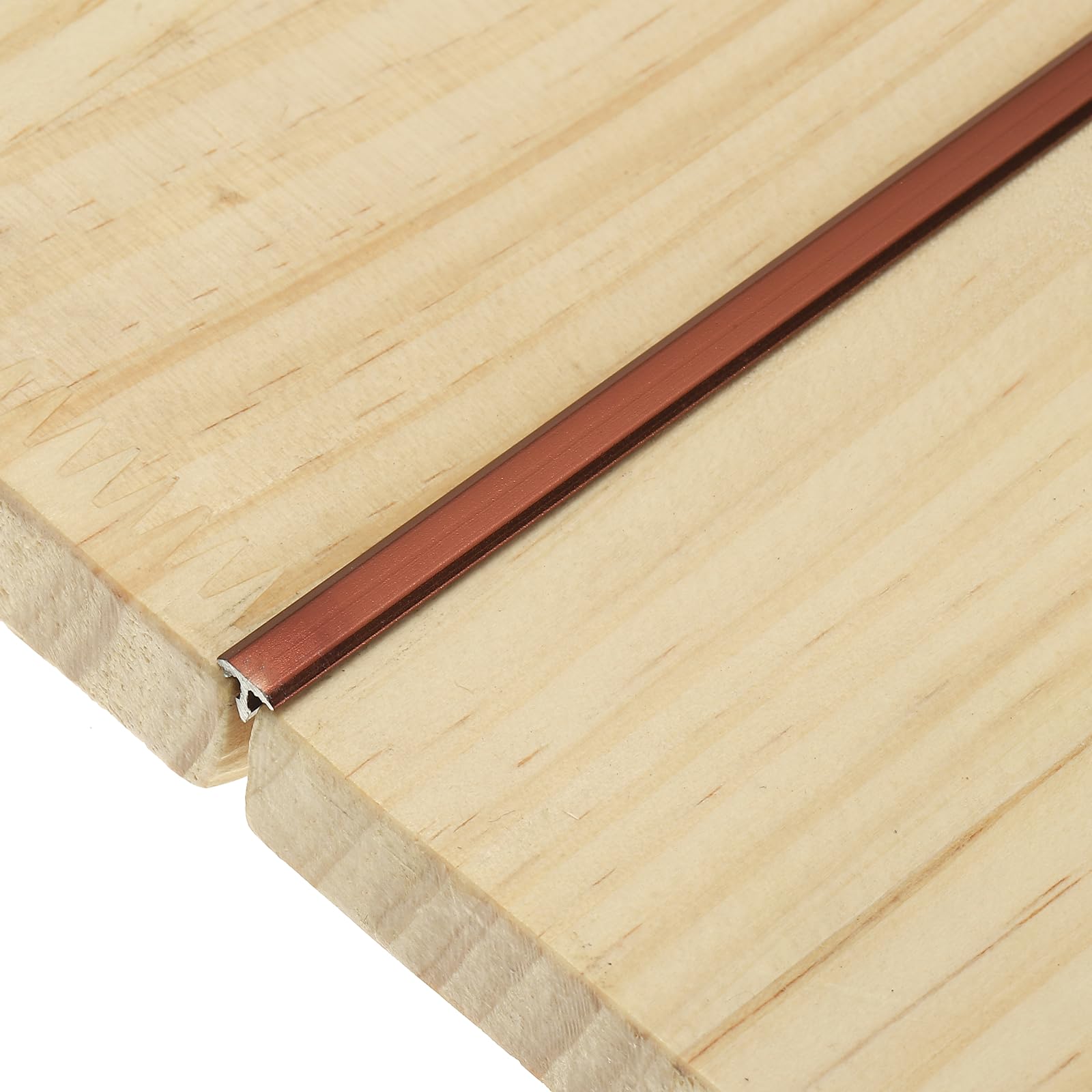 sourcing map T-Molding Transition Strips, 9m x 6mm (L x W) Aluminium Alloy Floor Flat Divider Strip Vinyl Flooring Edging Trim for Floor Gaps Doorways, Matte Red