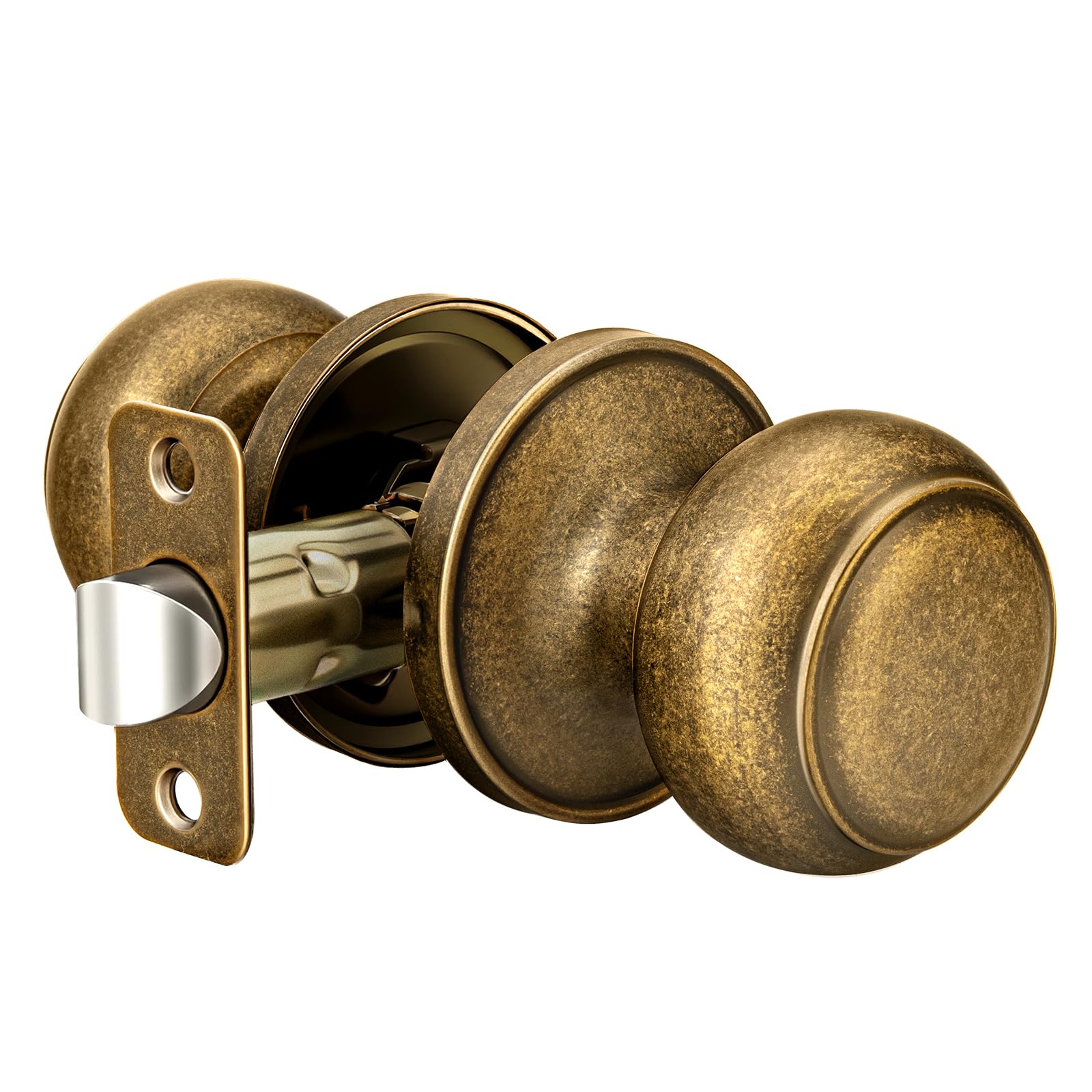 Brushed Gold Door Knobs - 6 Pack Interior -14